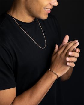 5mm figaro edelstahlkette mit bronze überzogen - Fortis Bronze